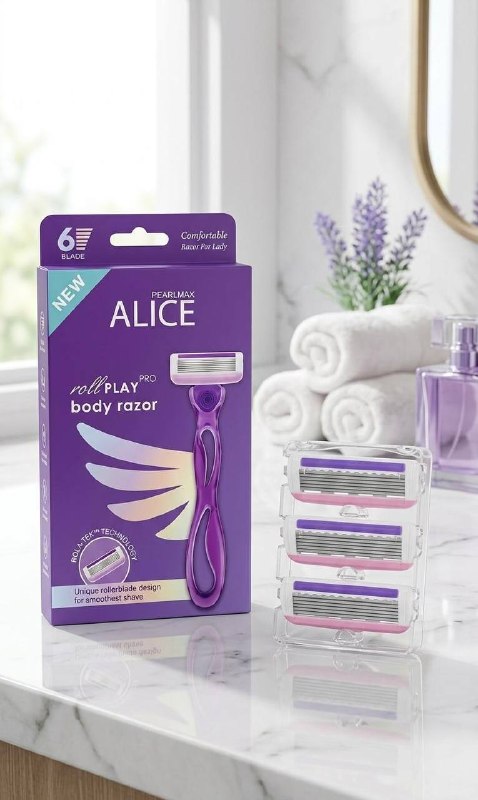 شفرات alice الجديده شريط مرطب بالزيوت الطبيعيه